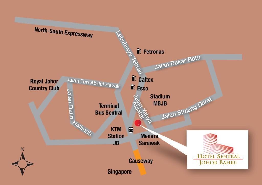 Hotel Sentral Johor Bahru @ Woodland Causeway מראה חיצוני תמונה